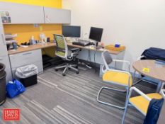 Steelcase Modular Workstation with Side Cabinet, Whiteboard, Round Table and (4) Chairs (IT