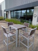 TREX Outdoor Furniture: (2) High Top Tables with (4) High Top Chairs
