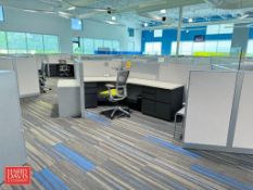 Steelcase Modular Workstation with Under Cabinet and Chairs