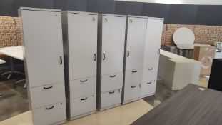 (5) 3-Compartment Personal Storage Units