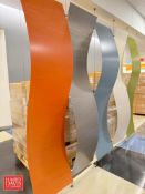 Cable Suspended Decorative (10) Waved Partition Panels