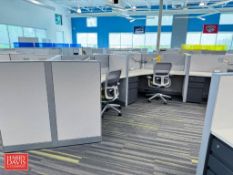 Steelcase Modular Workstation with Under Cabinet and Chairs