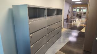 (3) 5-Compartment File Cabinets