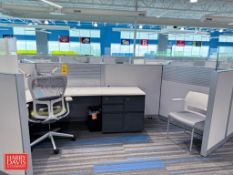 Steelcase Modular Workstation with Under Cabinet and Chairs