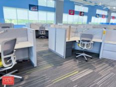 Steelcase 14-Person Modular Workstation with Under Cabinet and Chairs (IT Equipment & Contents Not