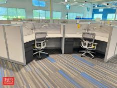 Steelcase Modular Workstation with Under Cabinet, Chairs
