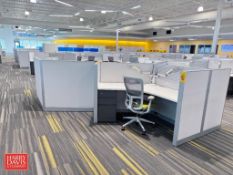 Steelcase Modular Workstation with Under Cabinet and Chairs