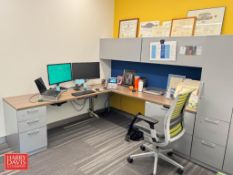 Steelcase Modular Workstation with Side Cabinet, Chair, Round Table and (2) Chairs (IT Equipment &