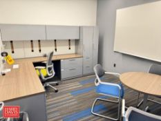 Steelcase Modular Workstation with Side Cabinet and Whiteboard (IT Equipment & Contents Not