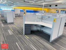Steelcase Modular Workstation with Under Cabinet and Chairs