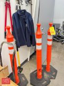 Orange Traffic Delineator Cones with Reflective Collar