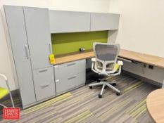 Steelcase Modular Workstation with Side Cabinet, Round Table: 36