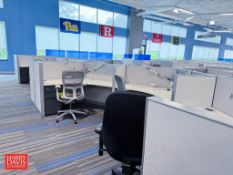 Steelcase 14-Person Modular Workstation with Under Cabinet and Chairs