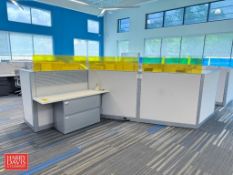 Steelcase Modular Workstation with Under Cabinet and Chairs