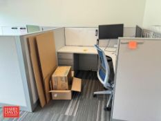 Steelcase 2-Person Modular Workstation with (2) Chairs (IT Equipment & Contents Not Included)