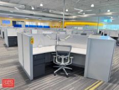 Steelcase Modular Workstation with Under Cabinet and Chairs