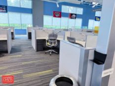 Steelcase 14-Person Modular Workstation with Under Cabinet and Chairs (IT Equipment & Contents Not