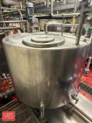 500 Gallon S/S Dome-Top, Dish-Bottom Blend Tank with Vertical Top Mounted Prop Agitator