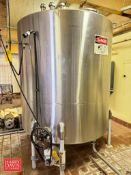 1,100 Gallon S/S Single Shell Tank with Side Mounted Agitator (Location: Uniontown, PA)