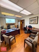 L-Desk, (2) Chairs, (4) File Cabinets and Book Shelf (Tech Not Included)