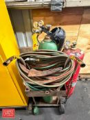 Oxygen-Acetylene Tank Cart, Including: Cutting Torches, Regulator and Eye Shield