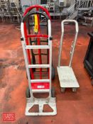 (3) Hand Trucks and (1) S/S Portable Cart