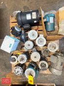 WEG 7.5 HP 3,600 RPM Motor and (13) Assorted 1-3 HP Motors