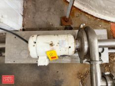 SPX 2085 Centrifugal Pump, Model: 2085 with 5 HP 1,750 RPM Motor: Mounted on S/S Base