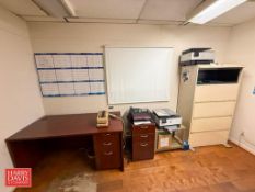 (2) Desks, Office Chair and (3) File Cabinets (Tech Not Included)