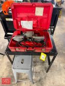 Milwaukee Porta-Band Saws, Including: Case and Manuals, Stand, Stool