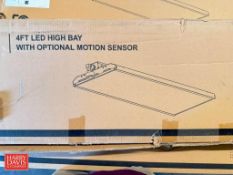 (15) Boxes: 4' LED High Bay with Optional Motion Sensor Lights