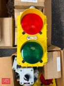 (8) Tri Lite Track Lights with Spare Dayton Switches