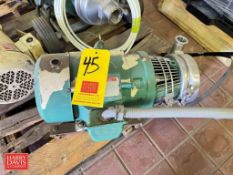 Tri-Clover 3 HP Centrifugal Pump with Reliance 3,515 RPM Motor and (Location: Uniontown, PA)