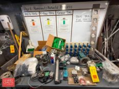 Shop Table with Cup Filler Parts and Cart