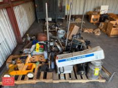 6 Gallon S/S Cream Tank, Videojet Print Head System, (5) Cases: Rust-Oleum, Anderson Flow Meter