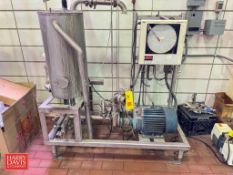 S/S Skid Mounted CIP System with 10 HP Pump and ABB Chart Recorder (Location: Uniontown, PA)