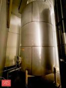 S/S 5,000 Gallon Dome-Top, Slope-Bottom OJ Concentrate Tank with Lower Side Entering Manway and UV