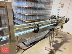 S/S Frame Product Conveyor: 25' with 90° and 45° Turns and Plastic Table Top Chain: 3.25
