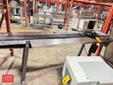 B.D Briggs Power Belt Conveyor: 8' Length, S/N: 104 with Speed Control