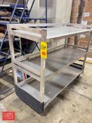 S/S 4-Wheel Cart with (3) Shelves