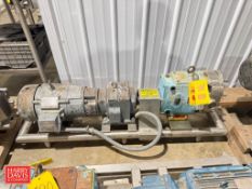 Waukesha Cherry-Burrell Positive Displacement Pump, Model: 060U2, S/N: 424861R13: Mounted on Cart