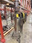 25 Gallon S/S Mix Tank with Vertical Agitator and Controls: Mounted on S/S Frame