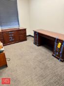 All Wood Credenzas Wall Panel Cabinet and Glass Shelves