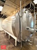 Mueller 6,000 Gallon Jacketed S/S Tank, S/N: 5010-1 with S/S Head, Vertical Agitation, Spray Ball