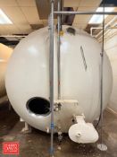 Pfaudler 5,000 Gallon Jacketed S/S Tank with Horizontal Agitation, Spray Ball, 2” Clamp Outlet and