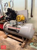Ingersoll Rand T30 10 HP Reciprocating Air Compressor, Model: 2545, S/N: NAR10038483 with Horizontal