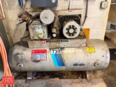Ingersoll Rand T30 Reciprocating Air Compressor, Model: 242-5D, S/N: 583254 with Horizontal Tank