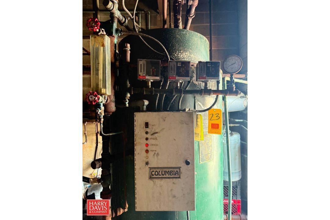 2000 Columbia Oil Fired Steam Boiler, Model: CT, S/N 150411 with Water Feed Tank and Control - Image 4 of 5