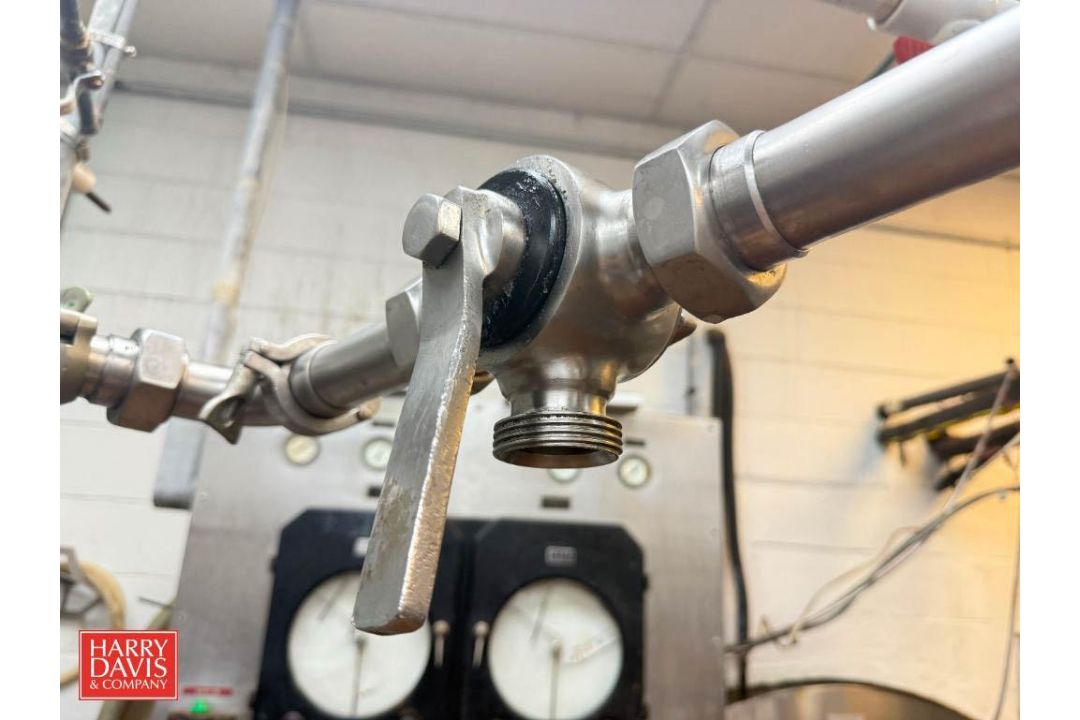 (35) 1.5" S/S Tri-Clamp Elbows, (85) 1.5" Clamps, (1) 2-way 1.5" Manual Plug Valve, (3) 3-way 1.5" - Image 2 of 8