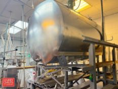 Mojonnier 300 Gallon S/S Freon Jacketed Tank with Vertical Agitation, Dual Hinged Covers and 1.5